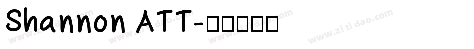 Shannon ATT字体转换